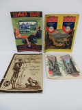 Four 1890 and 1930's Railroad timetables and tourist booklets