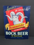 Braumeister Genuine Bock Beer stand up sign, cardboard, The Season's Hits