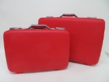 Two American Tourister Red suitcases, MCM