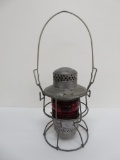 Adlake Kero Railroad lantern, red globe, 9 1/2