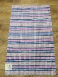 Hand Woven Rug, 51 x 31, pastel colors