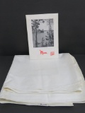 Soo Line railroad tablecloth and menu