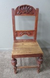 Lovely carved side chair, shell cartouche