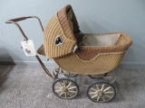 Lloyd Loom Manufacturing Co Menomonee MI wicker doll buggy