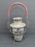 Adlake Kero Railroad lantern, covered handle, 9 1/2