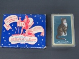Three Railroad playing card decks, Chesapeake and Ohio, Chessie the cat