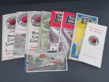 Nine Rock Island and Northern Pacific Railroad Time tables and informational brochures, 1940's and