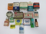 Medicine tins and bottles, 17 pieces