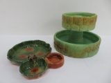 Rum Rill pottery flower frog and tray