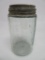 Illinois Glass Co, Mason shoulderless jar, light aqua