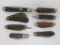 Eight vintage pocket knives