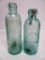 VA and PA Hutchinsen Bottles, aqua