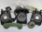 Vintage black rotary telephones and parts