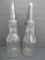 Two Master Quart Oil bottles with metal spout, 13 3/4