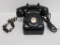 Vintage black bakelite crank telephone
