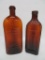 Two Amber bottles, Cod Liver and Warner's Safe Kidney & Liver Cure