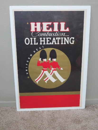 Heil Oil Heating Advertising lithograph, 27" x 40 1/2"