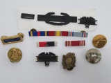 Military pins and ribbons