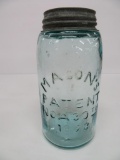 Mason's 1 Canning Jar, aqau, quart, mistake