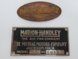 Marion-Handley The Six Pre-Eminent tag and radiator trim emblem badge