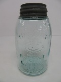 Mason Midget pint jar, Consolidated Fruit Jar Co mark, CFJC