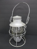 Chicago & North West Railway Lantern, Adlake Reliable, both metal and globe marked, 10 1/2