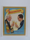 Braumeister Milwaukee's Choice Lithograph, two men with pilsners