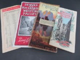 Four Western timetable souvenir Railroad booklets