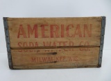 American Soda Water Co wooden crate, 18