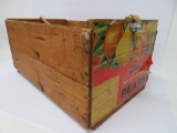 Wooden Fruit Crate with rope handle, Pears