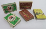Three different decks of North Western Railroad playing cards
