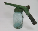 Ball Jar sprayer, quart, green vintage sprayer