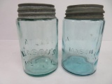 Two Mason pint jars