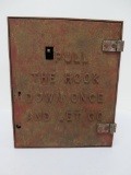 Cast iron internal Fire Call box, partial internals, c 1890=1910