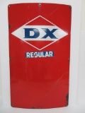 DX Gasoline pump front, enamel, 15 1/2