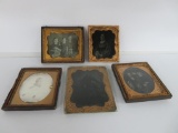 Five Daguerreotype, hand colored on glass