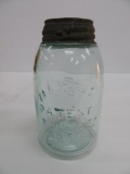 Mason Midget Jar, light aqua, 5 3/4