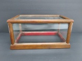 Copper trimmed display case, cover