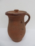 Redware pitcher attributed to Conrad Langenberg, Sheboygan County