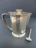 Railroad China, International Silver Co, silver sodered creamer and demi spoon, NYC