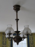 Revival period light fixture, four light
