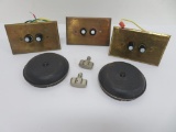 Three vintage push button outlets