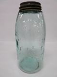 Mason Sun and Moon canning jar, 1/2 gal, Nov 30th, 1858 marking