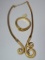 Trifari gold tone necklace and bracelet