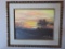 E Van Hercke oil painting, Nightfall, framed 24