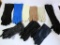 Nine pair of vintage gloves leather and nylon