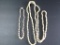Two pearl bead necklaces, 60