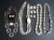 Large lot of white fashion jewelry, beads and metal