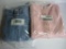 Two TOG Shop knit cardigans, pink and blue, size M, in packages