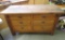 Nice 5' wooden work bench, six drawer